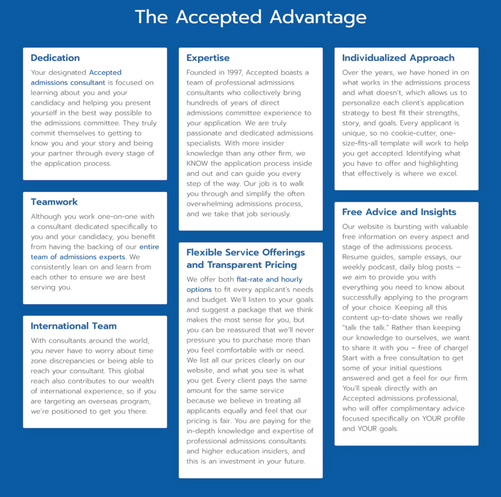 Accepted Admissions Approach